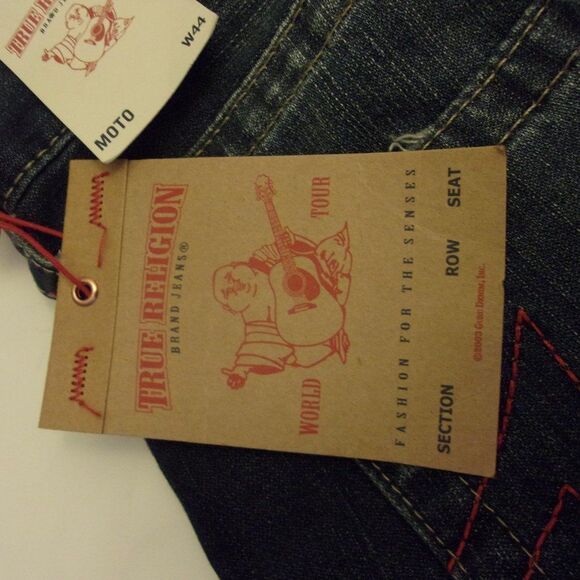 True Religion Slim Moto Distressed Colored Jeans Size 42-44 New Men - Picture 8 of 15